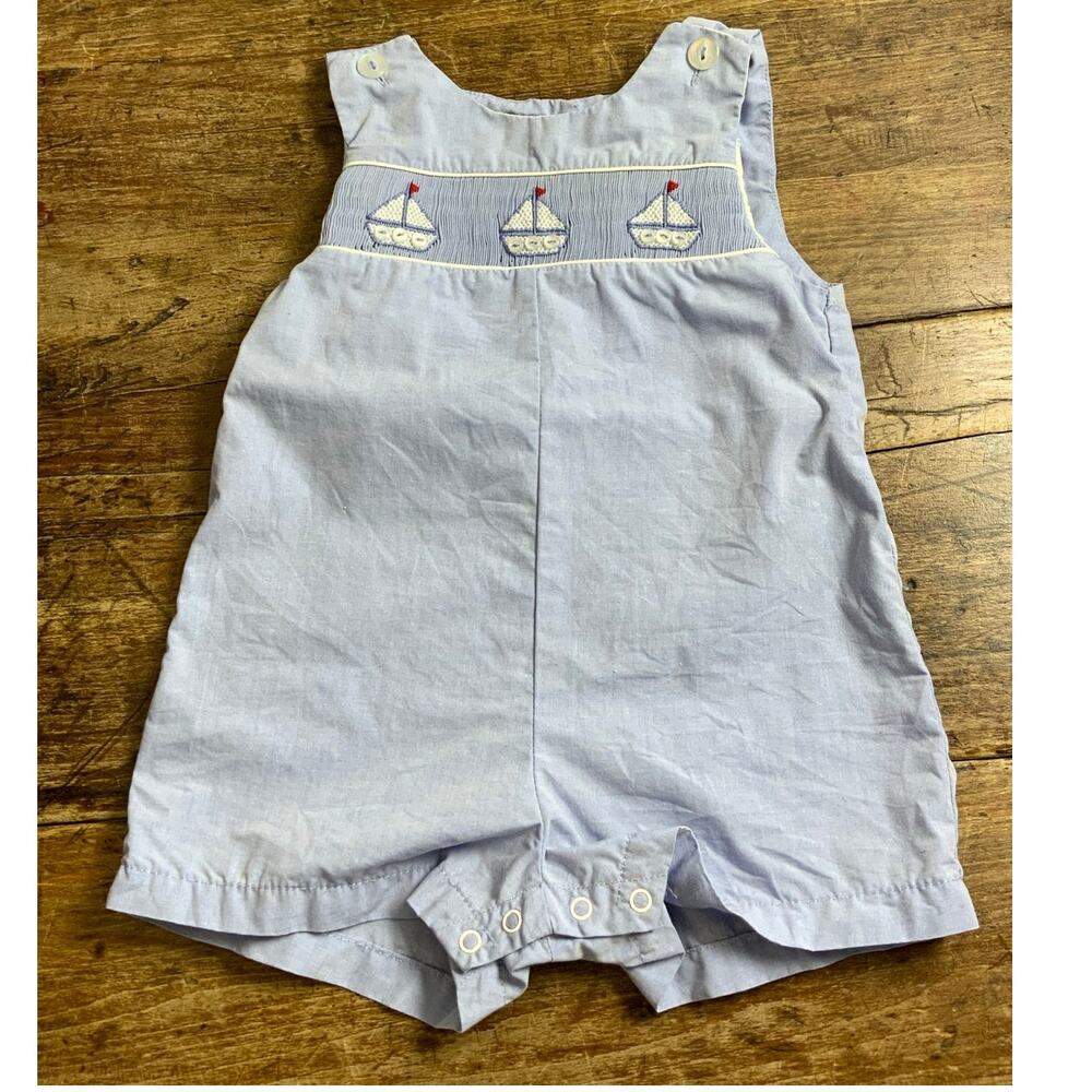 Petit Ami Smocked Sailboat Jon jon size 6 mo